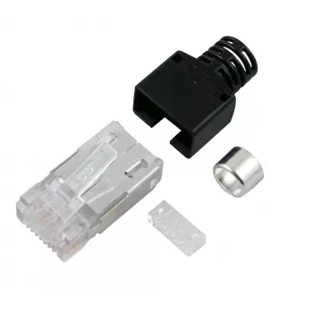EFB Elektronik Stewart SS37 RJ45-stekkerverbinder, veldmonteerbaar, afgeschermd, gereedschapsloos, Cat.6A/7/7A/8, zinkspuitgiet, goudcontacten