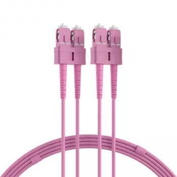 EFB Elektronik O0318.1-1.2 SC-duplex OM4 multimode glasvezel-patchkabel, 1 m, violet, LSZH