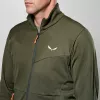 Salewa Puez Cammino full-zip fleece sweatshirt heren donkergroen
