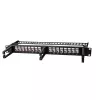 LOGILINK modulair 16-poorts Cat.6A keystone patchpaneel, 19/1U, met 3 kabelringen, zwart