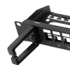 LOGILINK modulair 16-poorts Cat.6A keystone patchpaneel, 19/1U, met 3 kabelringen, zwart