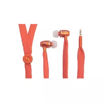 LogiLink stereo in-ear headset met microfoon, 3,5 mm jack, oranje