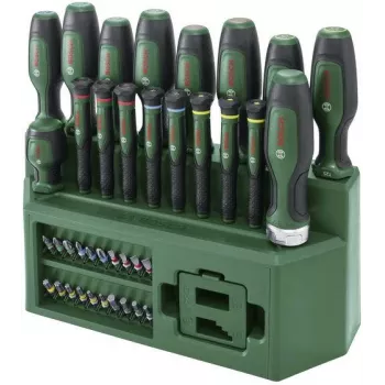 BOSCH gemengde schroevendraaierset 39-delig met standaard, groen/zwart