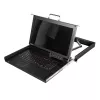LogiLink 8-poorts KVM-console met 17-inch LCD, VGA, ultra-short-depth, 1U-rackmount