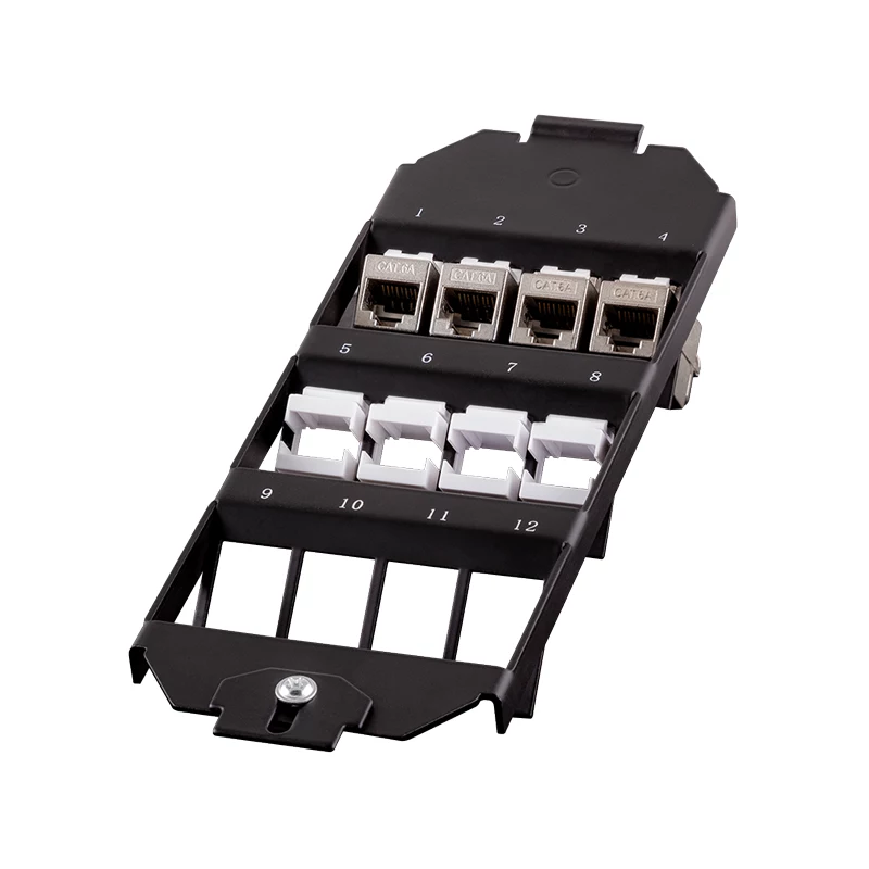 LOGILINK Keystone vloerbox-inzet voor 3 x 4 Keystone-modules, zwart