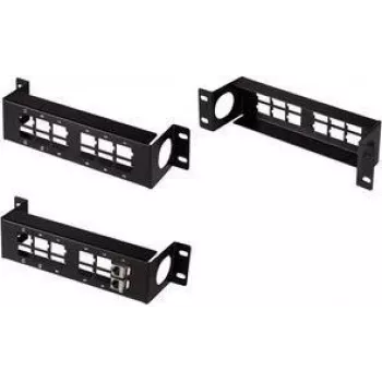 LogiLink 10 inch Keystone patchpanel, 12-poorts, zwart RAL 9005, 1,5U, staal, onafgeschermd