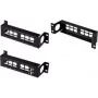 LogiLink 10 inch Keystone patchpanel, 12-poorts, zwart RAL 9005, 1,5U, staal, onafgeschermd