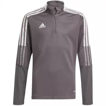 adidas Tiro 21 trainings-top jeugd-sweatshirt grijs Four GM7321 116cm