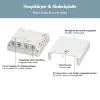 LOGILINK FTTH Afsluitdoos FB1007, 4 poorten, wand- of DIN-railmontage, Wit