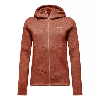 Salewa Puez Rocca PL Hoodie Dames Etruskischrood Maat S