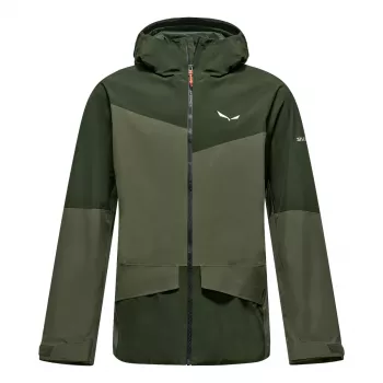 Salewa Heren Puez GTX 2L Hardshell-jack Donkerolijfgroen Maat L