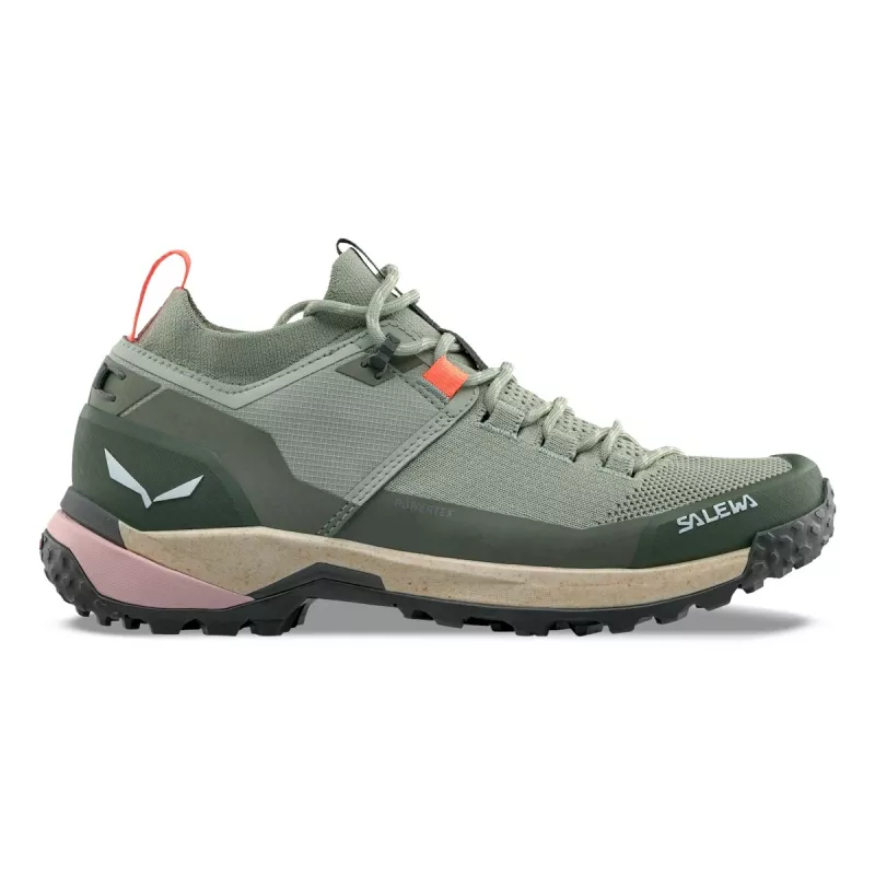 Salewa Puez 2 Knit PTX dames lage wandelschoenen - Shadow/Olive - EU 41