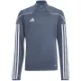 adidas Tiro 23 League trainingsjack grijs wit jeugd 152cm HS3491