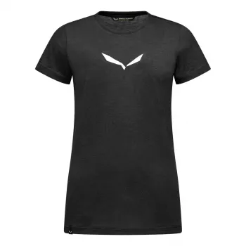 Salewa dames Solid Dry T-shirt Black Out maat L