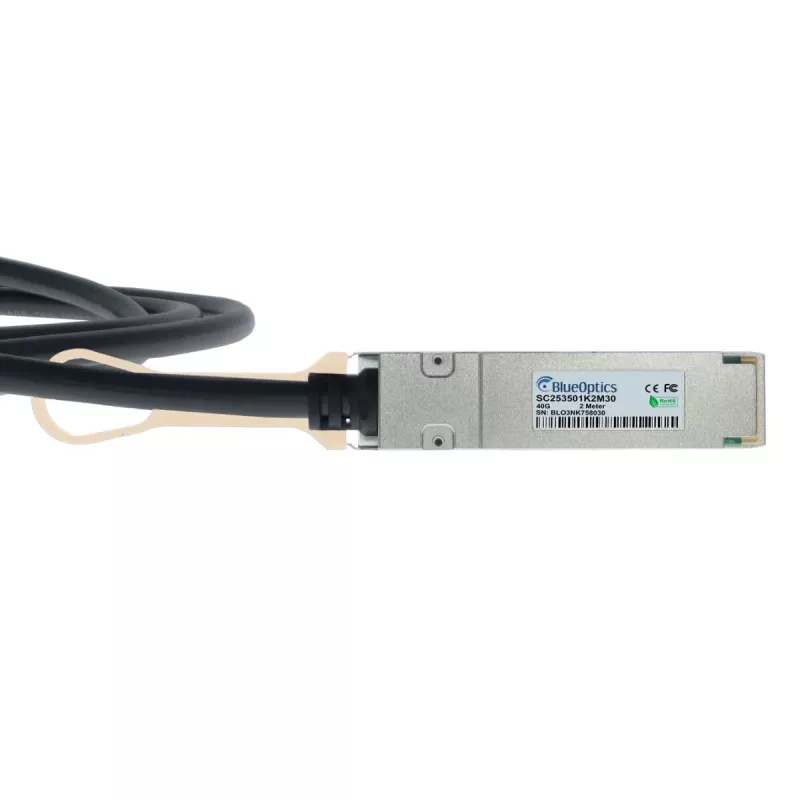 BlueOptics Check Point CPAC-TR-40SPLIT-QSFP-2M compatibele BlueLAN QSFP DAC SC253501K2M30