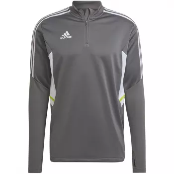 adidas Condivo 22 heren trainings-sweatshirt 1/2 rits grijs/wit HD2312