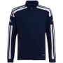adidas Squadra 21 trainingssweatshirt met doorlopende rits, Navy Blue, HC6276, jeugd 140cm