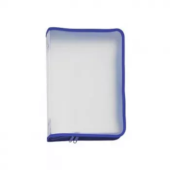 FolderSys A4 transparante PVC Rits Documentenmap met versterkte lasnaden, spatwaterdicht, van boven te openen, herbruikbaar