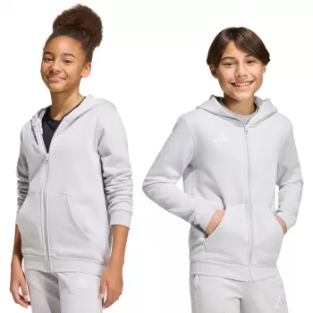 adidas Entrada 26 Full Zip hoodie kinderen lichtgrijs KH1779 164cm