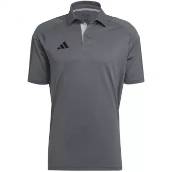 adidas Tiro 23 Competition polo T-shirt grijs vier/zwart HU1344 S