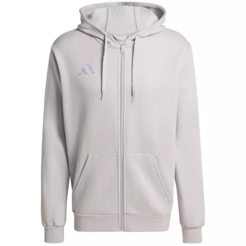 adidas Entrada 26 Full Zip hoody heren grijs Six/zwart maat S