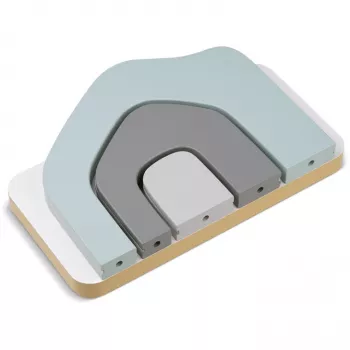 TONIES Mini Staand Rek - Huis 11003995 (roze) - Roze Huisvormig MDF-staand rek met 2 legplanken, 3 vakken, voor kinderkamer, babykamer, EN 71 gecertificeerd