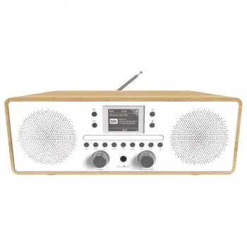 Reflexion HRA21DAB+ wit DAB+ FM onderbouwradio met CD-speler, dubbele wekker, afstandsbediening
