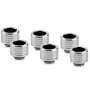 Thermal Grizzly DeltaMate compressiefitting, messing - glanzend nikkel, HT14, 6-pack