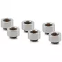 Thermal Grizzly DeltaMate verlengfitting - MF10, glanzend nikkel, 6-pack