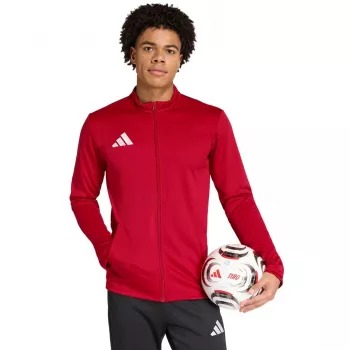 adidas Entrada 26 trackjack heren rood full zip AEROREADY gerecycled polyester maat S