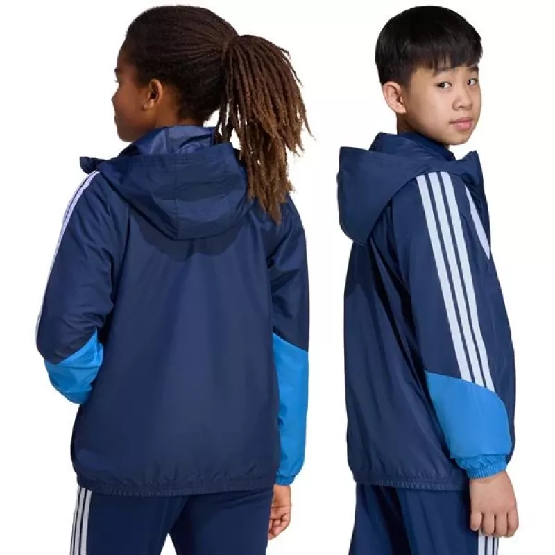 adidas Tiro 26 Competition All Weather kinderenjack blauw 152 cm