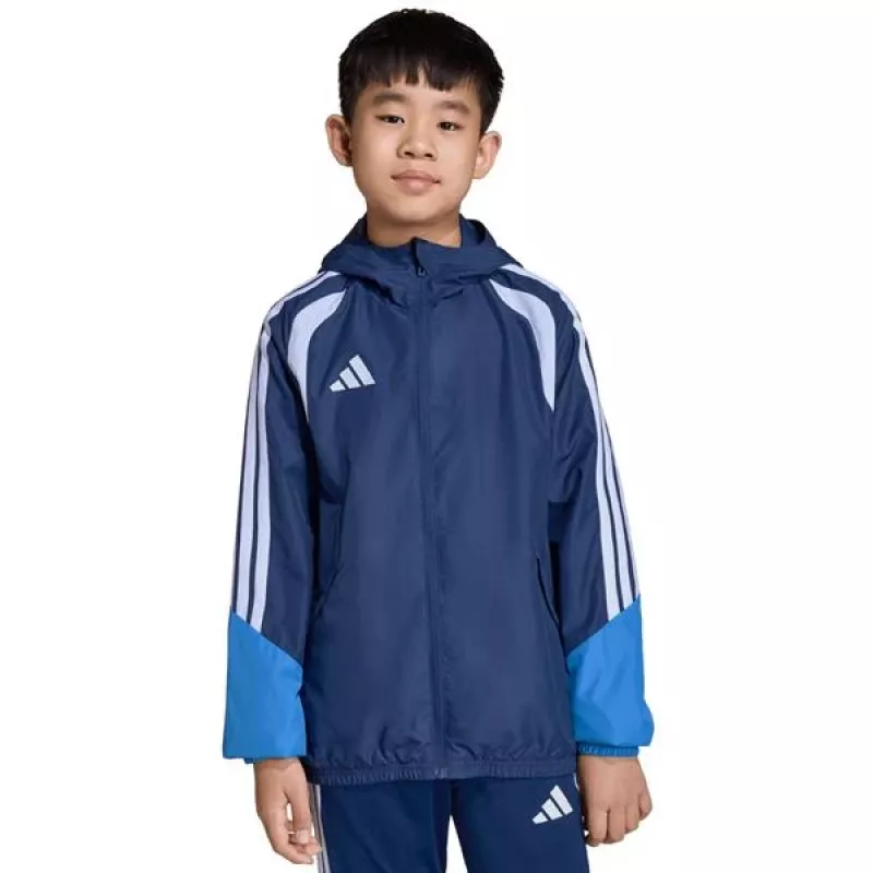 adidas Tiro 26 Competition All Weather kinderenjack blauw 152 cm