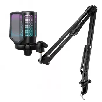 FIFINE A6T AMPLIGAME USB RGB condensatormicrofoon voor studio - zwart