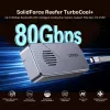 UNITEK USB4 M.2 NVMe SSD-behuizing met actieve koeling, 80Gbps, gereedschaploos, aluminium, USB-C