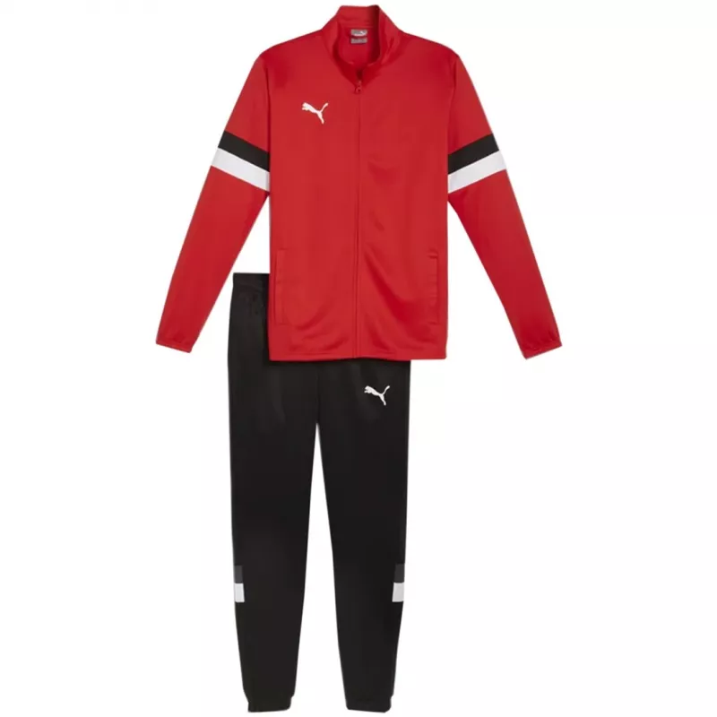 PUMA heren Team Rise trainingspak met volledige rits rood/zwart 2XL