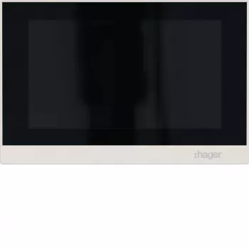 Hager RTQ600X IP video-binnenstation, 7 inch touchscreen, handsfree, 2-draads, wit