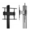 B-TECH AV SYSTEM X - universele dual-stack flatscreen-vloerstandaard (VESA 600 x 400) - 2,4 m, zwart