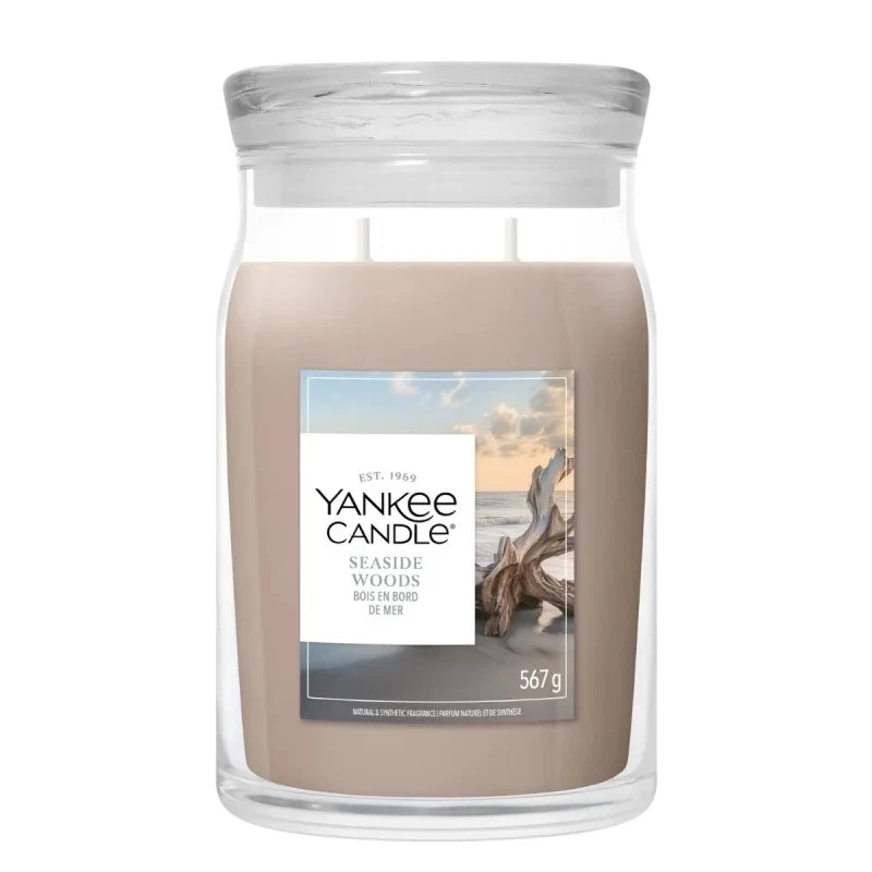 Yankee Candle Signature Seaside Woods geurkaars in groot glas 567 g