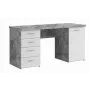 MT926-C264 bureau met betonlook en wit stalen frame, 120x60x75 cm