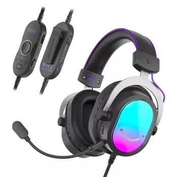 FIFINE H16 7.1 surround-sound-RGB-gaming-headset - zwart