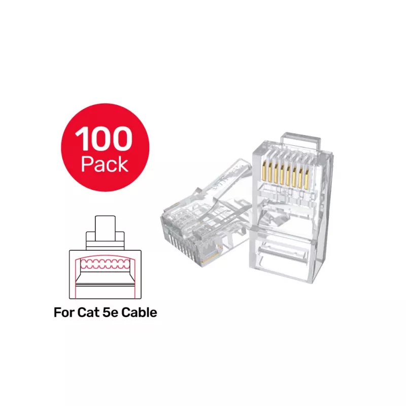 UNITEK RJ45 modulaire stekker (8P8C) Cat. 5e, 100-pack