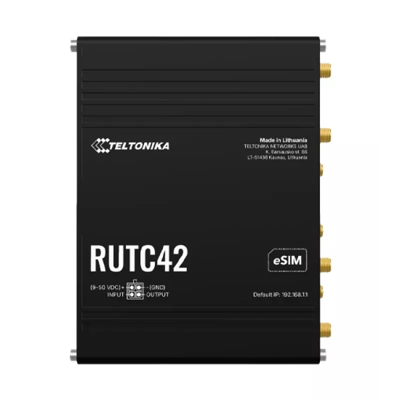 Teltonika Networks RUTC42 (UK) 4G/Wi-Fi 6 dual-band industriële router