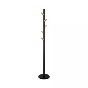 Vrijstaande kledingstandaard W66 zwart 177 cm, gepoedercoat staal, 15 kg draagvermogen