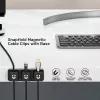 UNITEK SnapHold magnetische kabelorganizer voor het bureau (set van 3+1), zwart