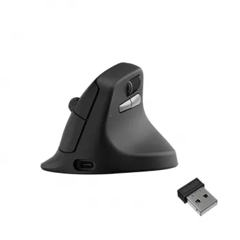 Keychron M5-A29 Verticale PixArt 3311 1K Zwart Ergonomische Draadloze Gaming-muis