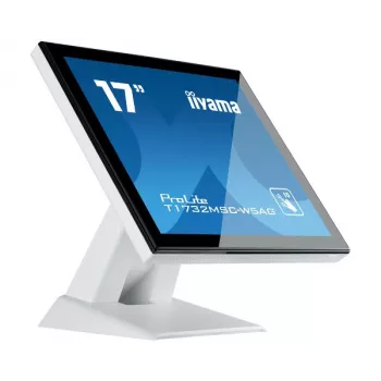 Iiyama ProLite T1732MSC-W5AG 17 inch SXGA 5:4 Projectieve capacitieve touchscreen-ledmonitor met HDMI, DisplayPort, VGA, luidsprekers, Zwart
