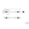 METZ CONNECT M12 D-gecodeerde industriële Ethernet-patchkabel, 4-polig stekker naar 4-polig stekker, 5m, PUR groen