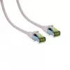 IT-BUDGET Cat.6A S/FTP LSZH patchkabel, 0,5 m, wit, 10Gbps, PoE+, 600MHz, koper