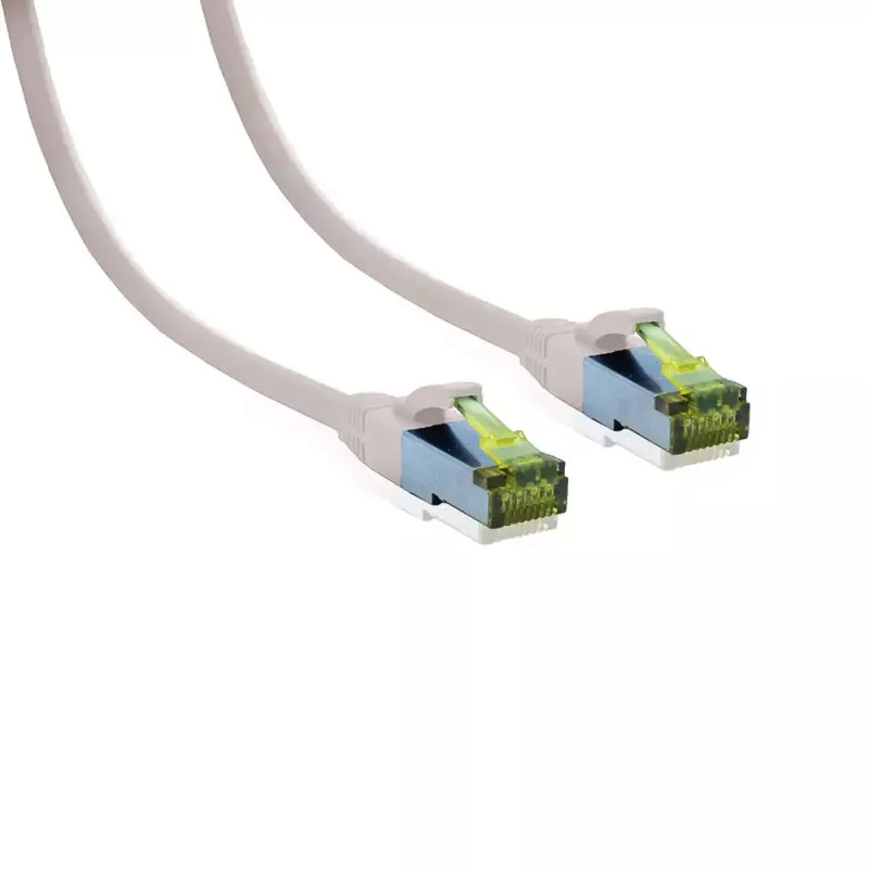 IT-BUDGET Cat.6A S/FTP LSZH patchkabel, 0,5 m, wit, 10Gbps, PoE+, 600MHz, koper