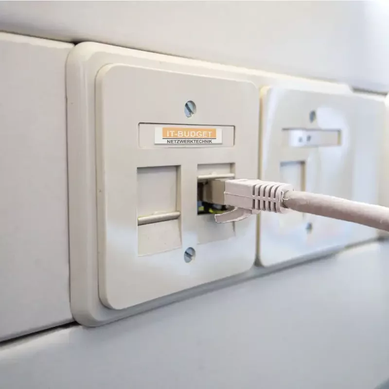 IT-BUDGET Cat.6A S/FTP LSZH patchkabel, 0,5 m, wit, 10Gbps, PoE+, 600MHz, koper